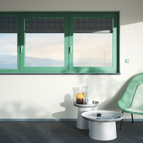 heroal Fenster mit Farbbeschichtung Le-Corbusier